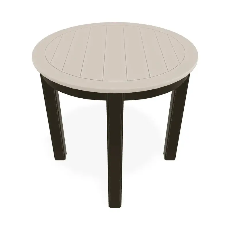 21-Inch Round Marine-Grade Polymer Outdoor End Table 1
