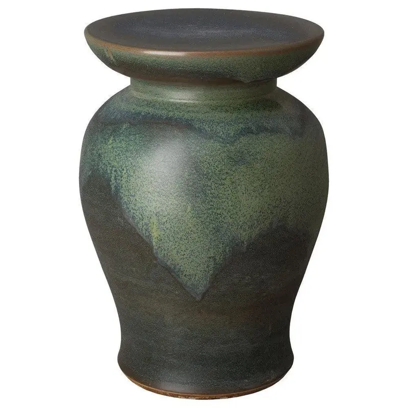 23 Inch Ceramic Garden Stool For Outdoor Living Spaces 1
