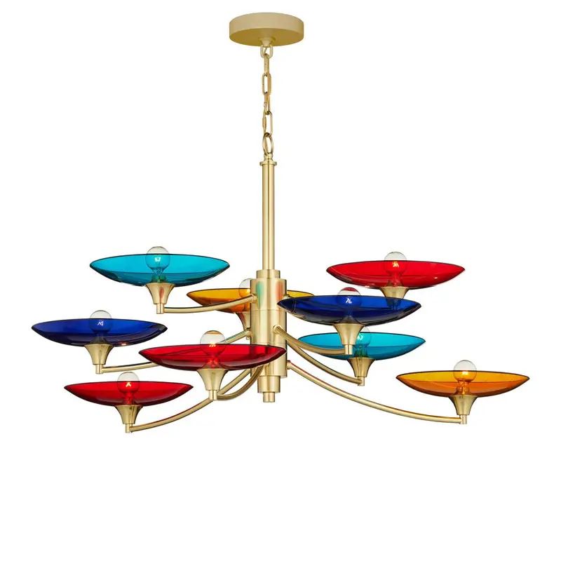 23-Inch Golden-Finish Chandelier – Veneto Metal Frame 1
