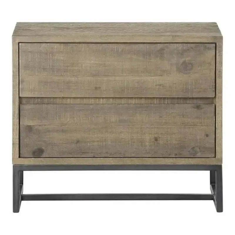 26-Inch Rustic Brown Nightstand 1