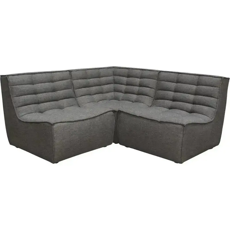 3-Piece Grey Modular Corner Sectional 1