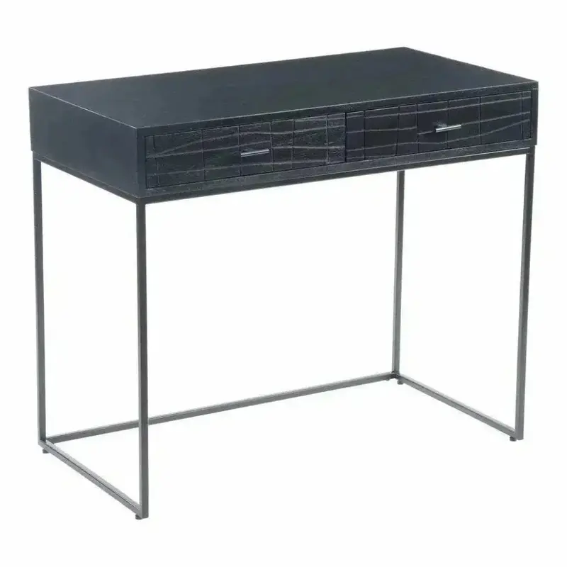 35.5-Inch Black Contemporary Desk – Sleek Workspace Essential 1