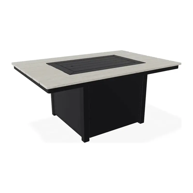36 X 54-Inch Rectangular Polymer Chat-Height Outdoor Fire Table 1