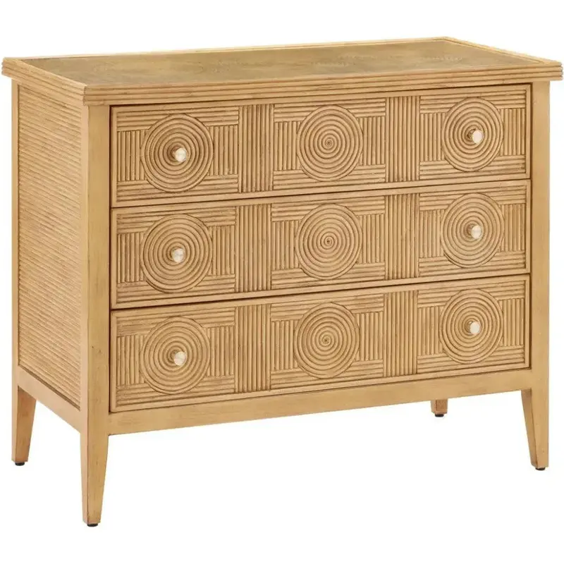 38-Inch Santos Blue Chest – Wood And Glass Coastal Storage Unit 1