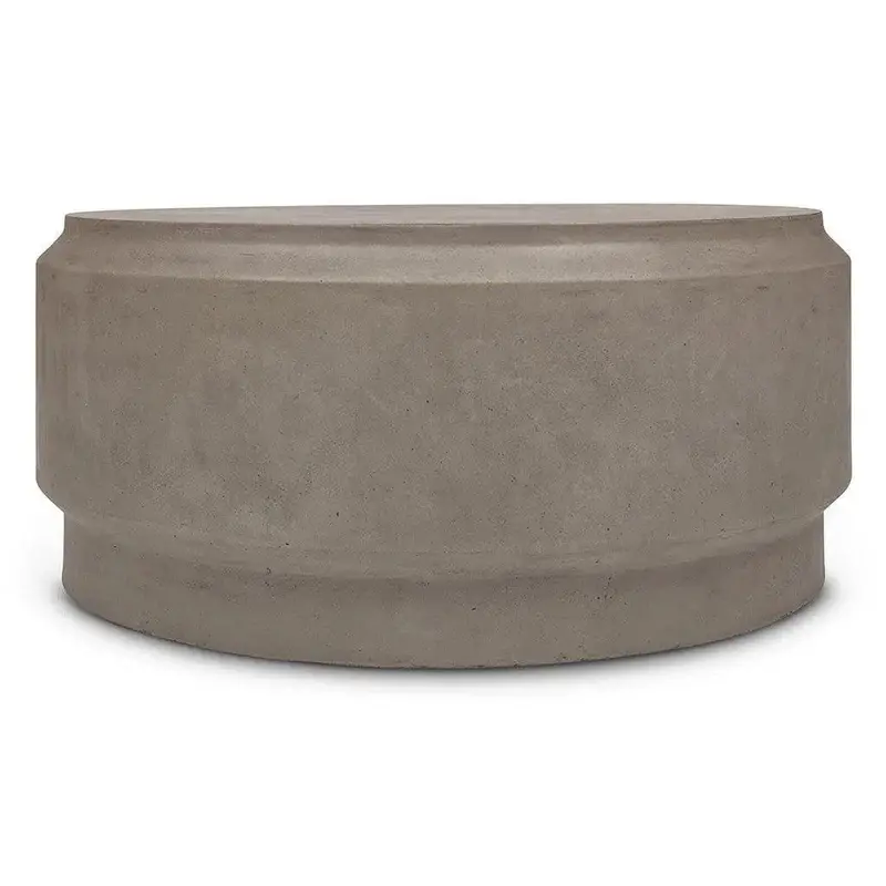 39-Inch Barrel-Shaped Concrete Coffee Table 1