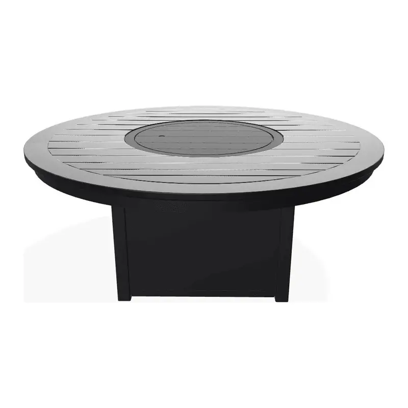 54-Inch Round Marine-Grade Polymer Chat-Height Fire Table For Outdoors 1