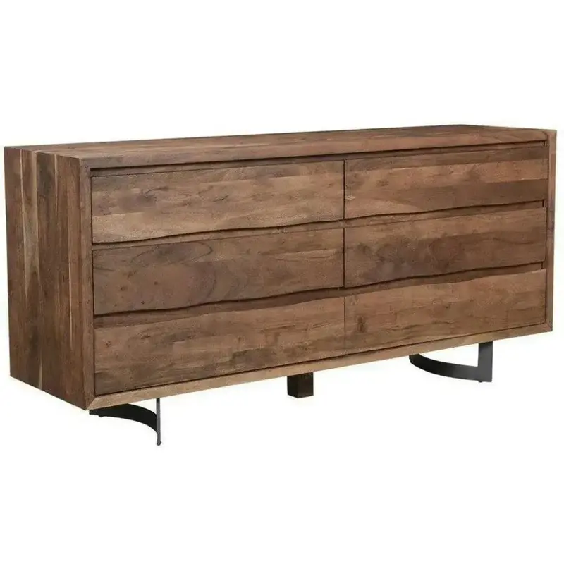 72-Inch Smoked Brown Dresser – Industrial Loft Aesthetic 1
