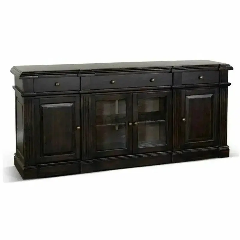 79-Inch Black Walnut Tv Stand Or Multi-Functional Buffet Server 1