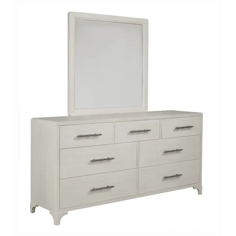 Abaco White Dresser With Mirror And Seven Drawers – Full-Size Bedroom Set 1