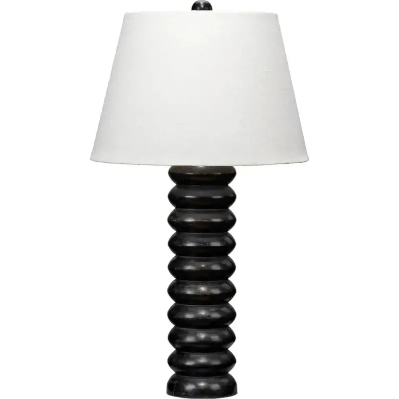 Abacus-Inspired Carved Wood Table Lamp – Traditional Craft Technique 1