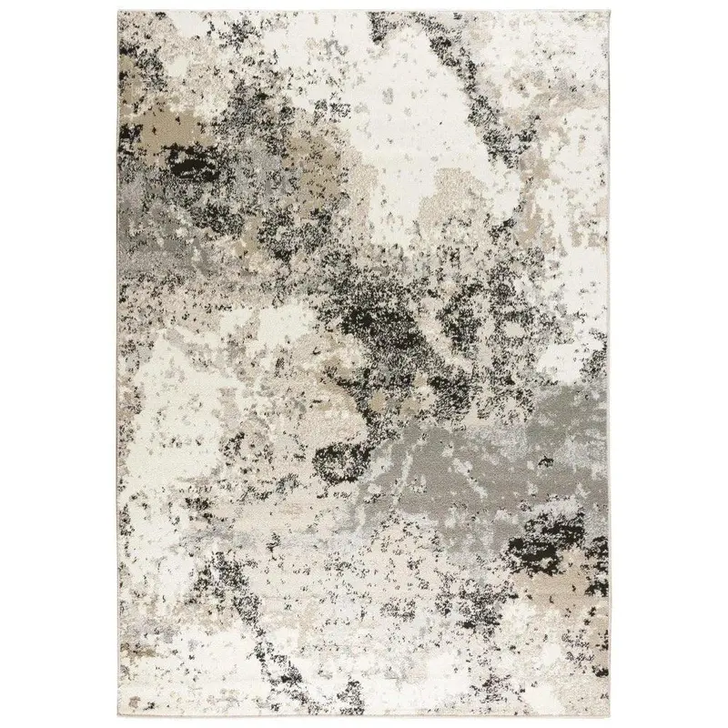 Abstract Beige Kitchen And Hallway Runner Rug By Conk 1