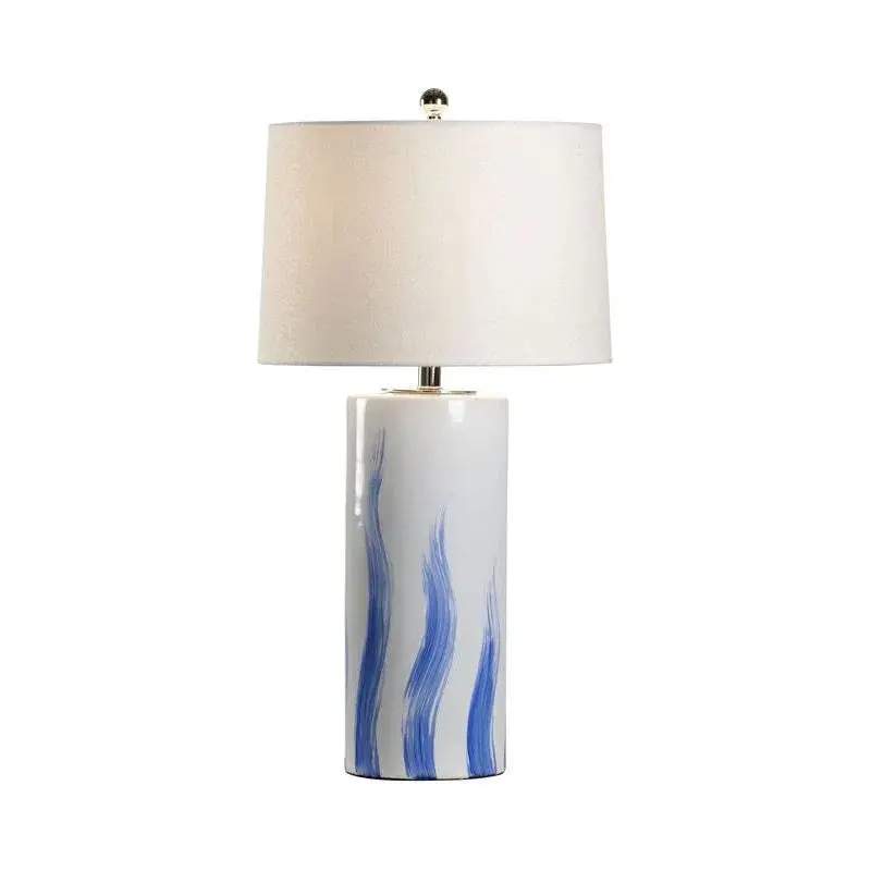 Abstract Blue Brushstroke Table Lamp – Contemporary Design 1
