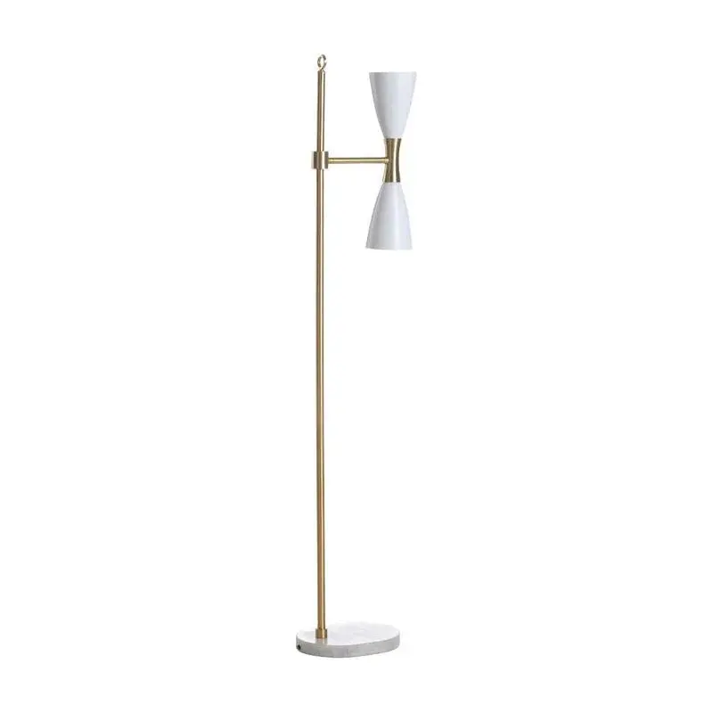 Ada Gold-Tone Mid-Century Floor Lamp – Curved Modern Statement Light 1