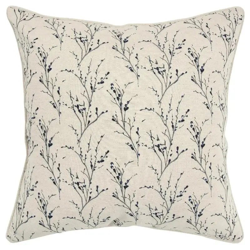 Ady Floral Design Throw Pillow With Down Insert 1