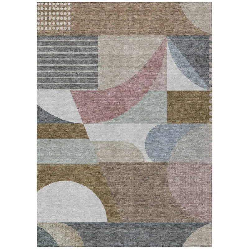 Aeleth Mocha Stain-Resistant Indoor-Outdoor Rug 2
