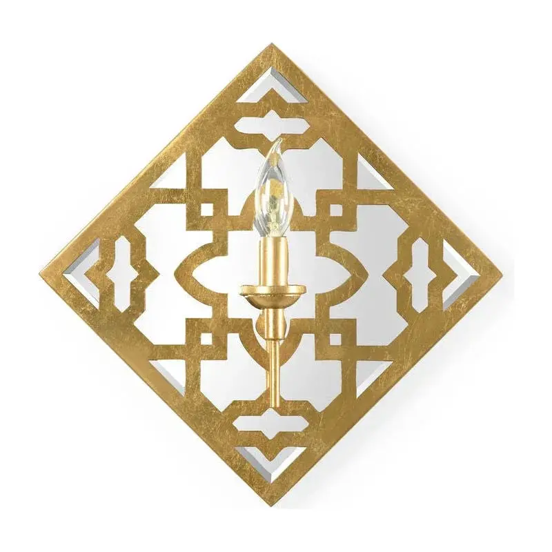 Agadir Medallion-Inspired Iron Wall Sconce 1