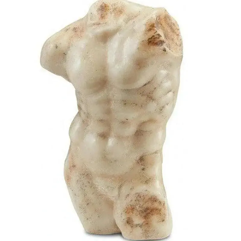 Aged Beige-Brown Ancient Greek Torso Sculpture 1