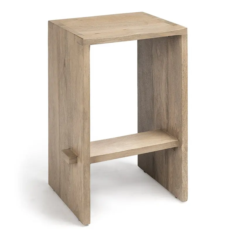 Aida Solid Wood Adjustable Counter Stool 1