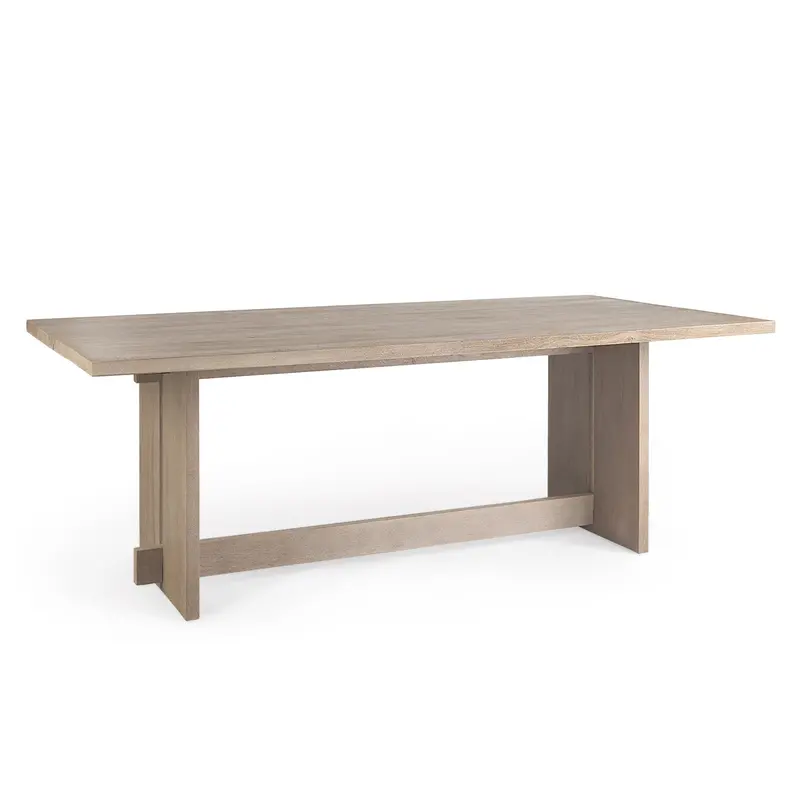Aida Solid Wood Rectangular Dining Table For Six 1
