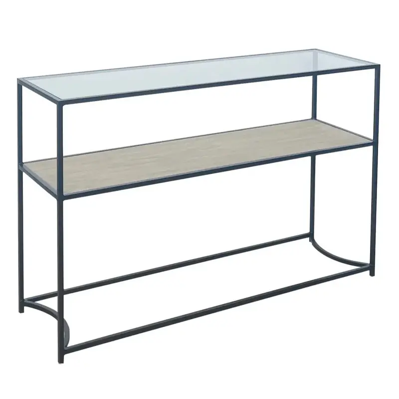 Aiden Glass-Top Sofa Side Table 1