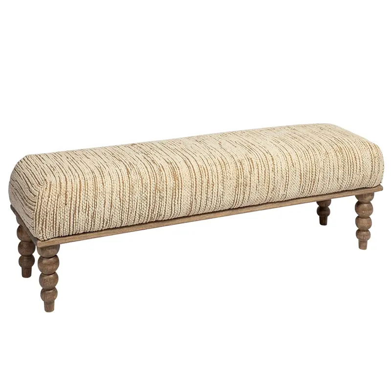 Alder Upholstered Cream Bedroom Bench 1