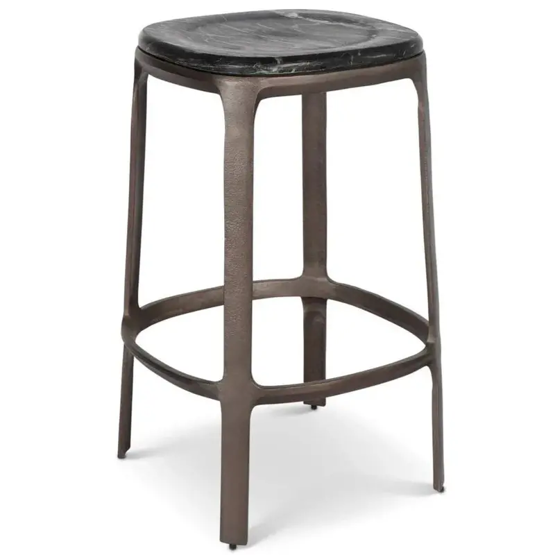 Alfie Marble-Top Counter Height Stool 1