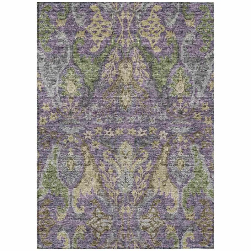 Alfreda Amethyst Purple Indoor-Outdoor Rug – Textured Weave & Easy-Rinse Design 2