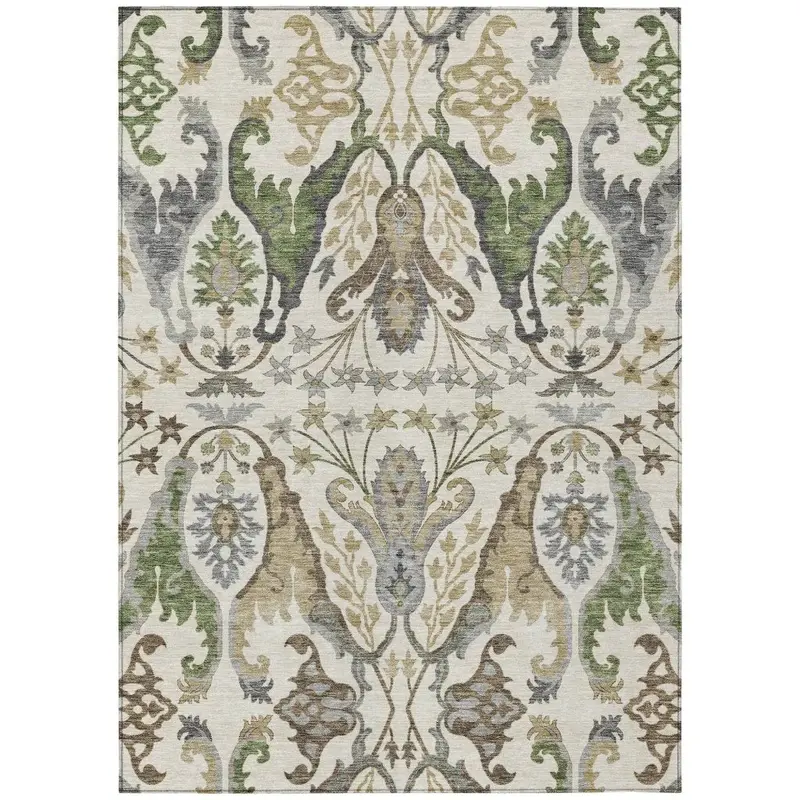 Alfreda Cream Ivory Washable Rug – Neutral Tone For Patios, Decks & Living Rooms 2