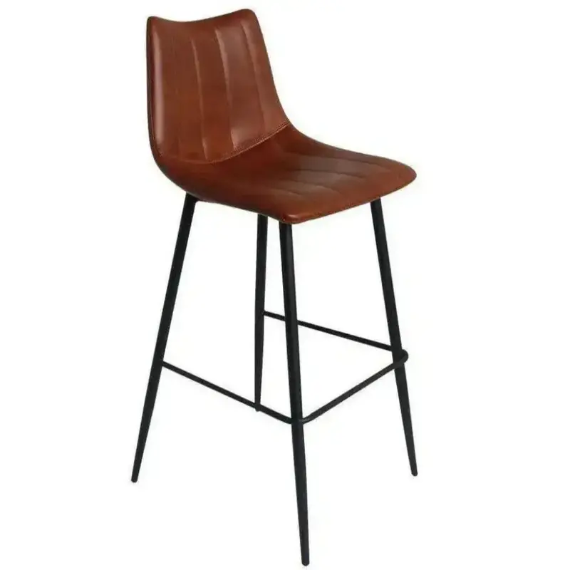Alibi Brown Wood-Grain Barstools – Set Of Two 1