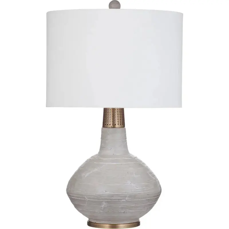 Alyssa Grey Table Lamp Featuring Concrete And Metal Design 1