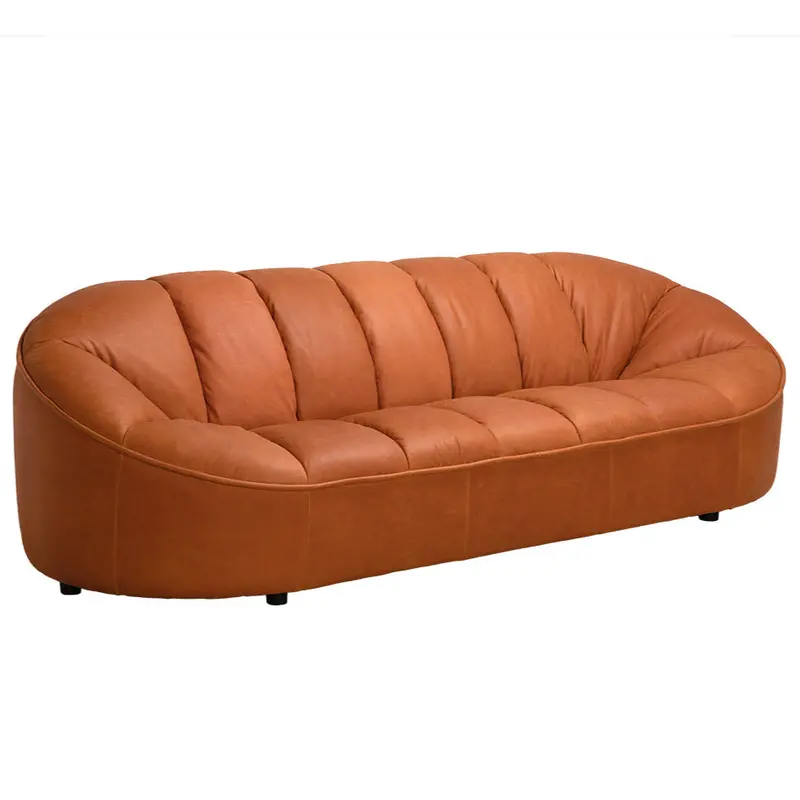 Amadeus Three-Seater Roman Red Leather Sofa 1