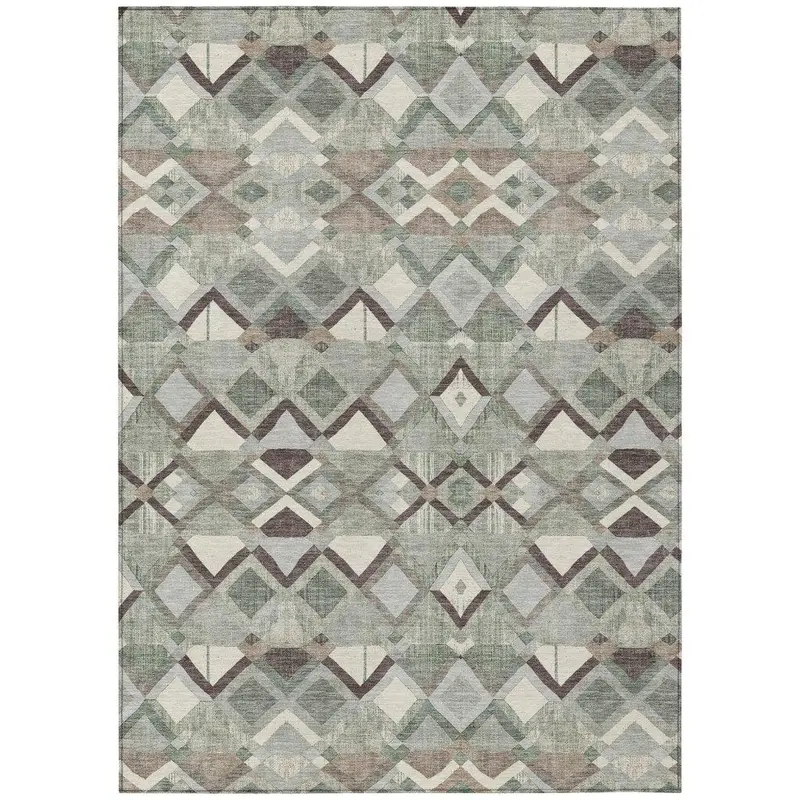 Amarrah Green Indoor-Outdoor Floor Rug – Textured, Skid-Resistant & Easy To Clean 2