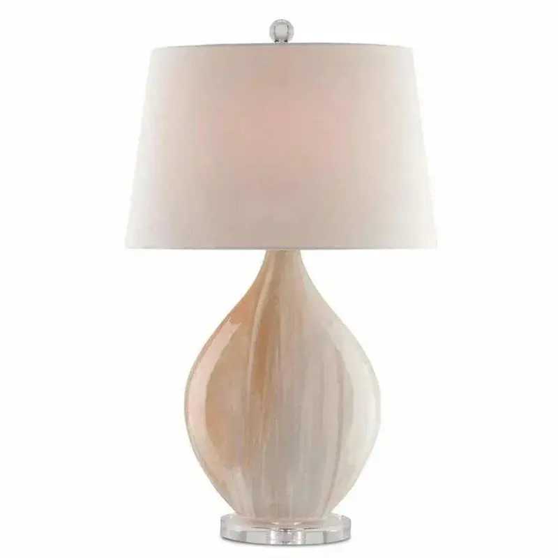 Amber Opal Glass Table Lamp 1