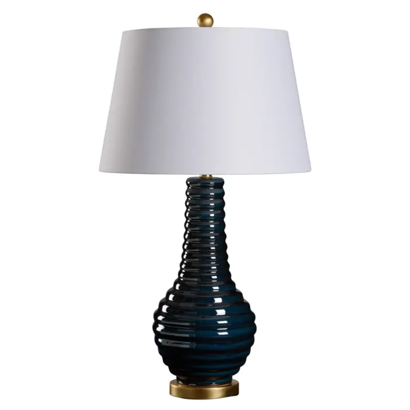 Amelia Rich Blue-Glaze Ceramic Lamp 1