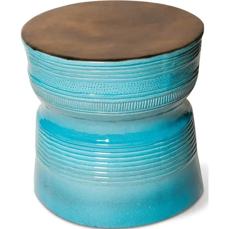 Ancaris Ring Blue Outdoor End Table 1
