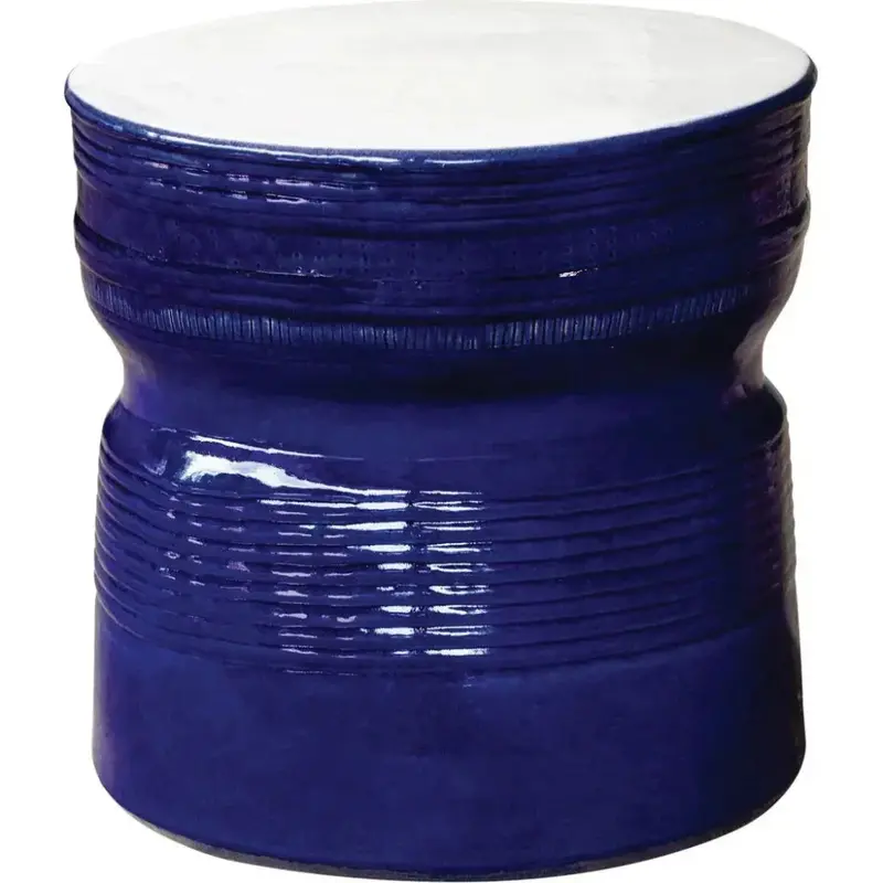 Ancaris Ring Navy Blue Outdoor End Table 1