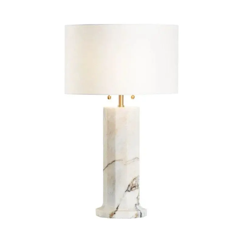 Andria White Marble Base Table Lamp 1