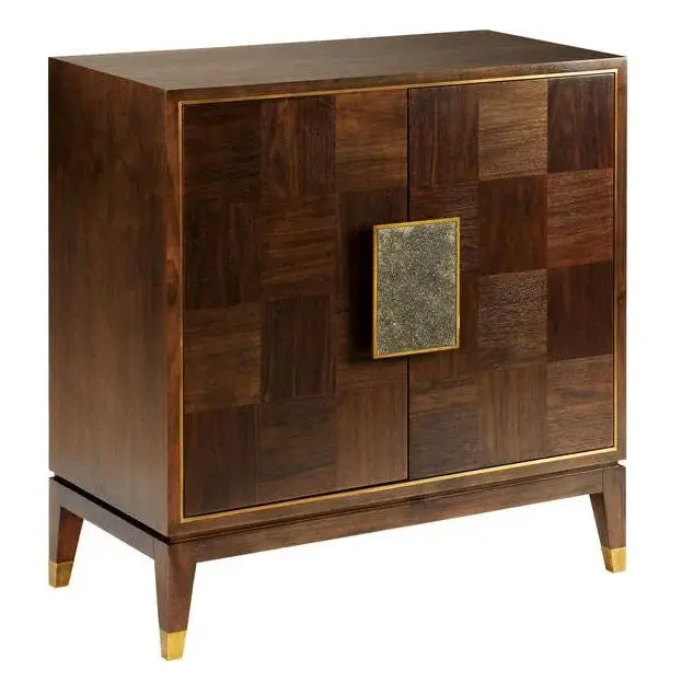Andros Wood Cabinet With Rich Black Walnut Stain 1