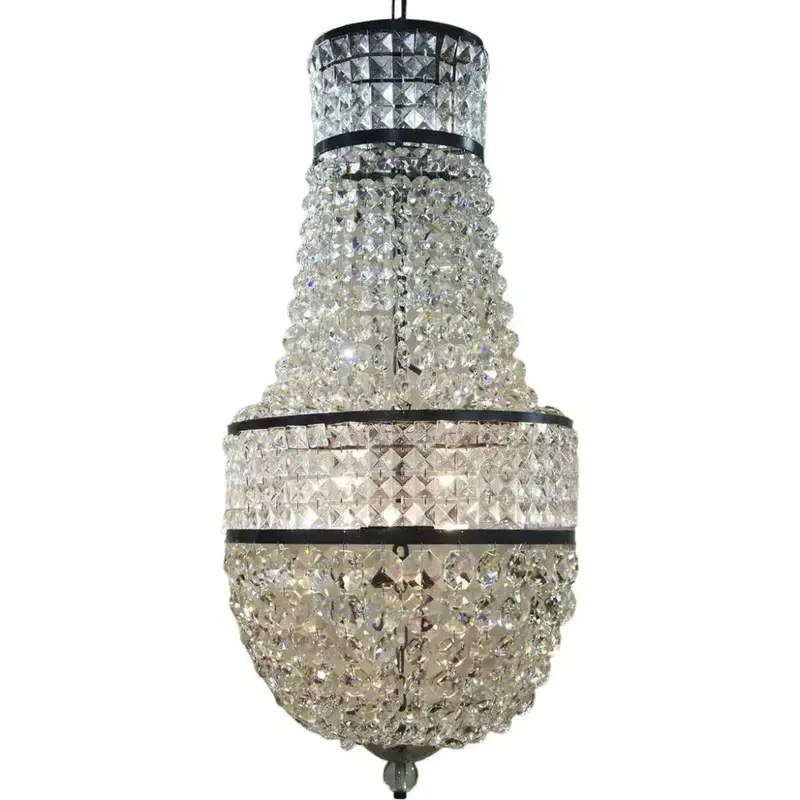 Anna Chandelier – Black Steel Contemporary Fixture 1