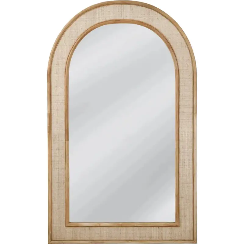 Anna Tan Wood-And-Rattan Vertical Floor Mirror 1