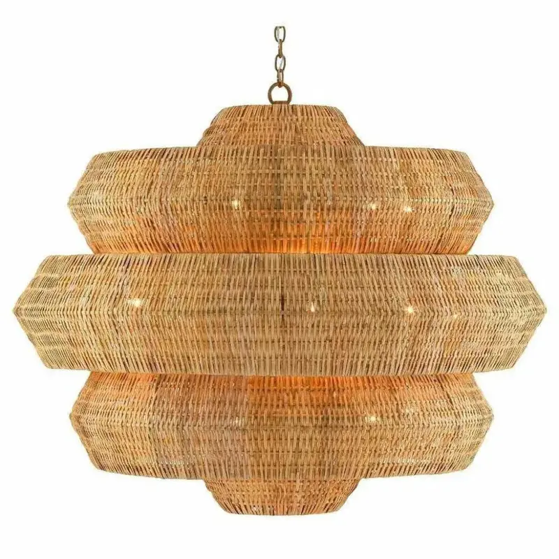 Antibes Grande Chandelier – 48" Khaki Natural Design 1