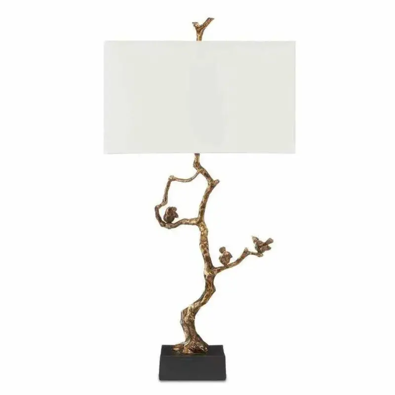 Antique Brass Base With Black Shadow Detail Table Lamp 1