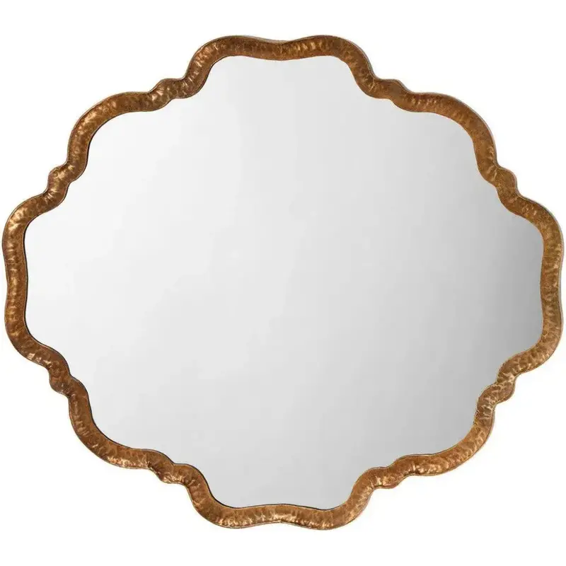 Antique Brass Elise Wall Mirror – Dual-Position Reversible Finish 1