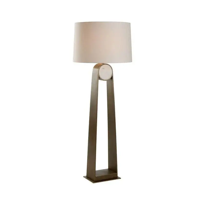 Antique Brass Floor Lamp With Classic Emmons Frame 1