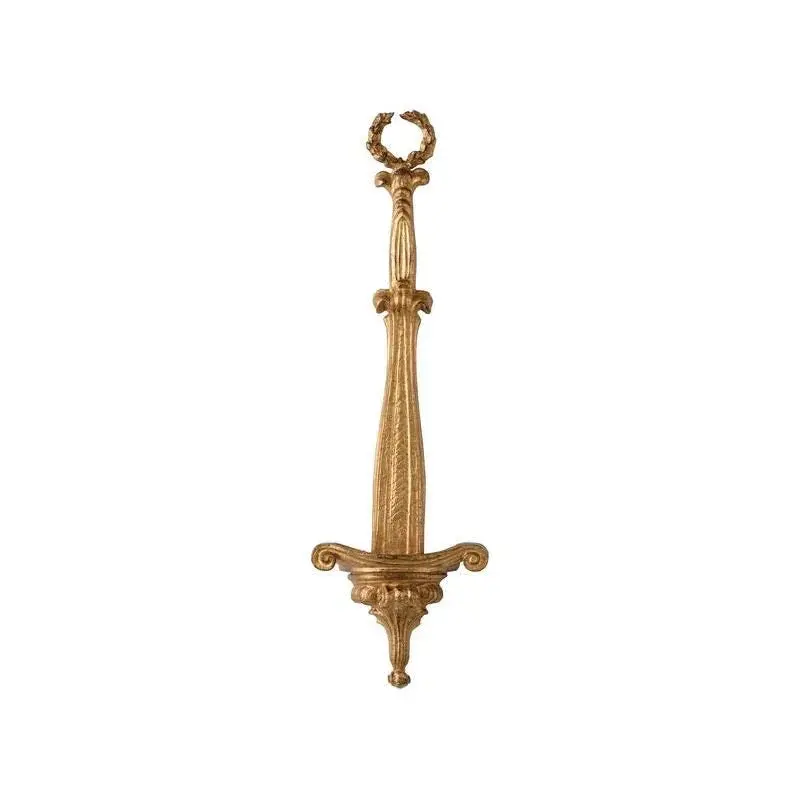 Antique Gold Plate Holder Wall Bracket 1