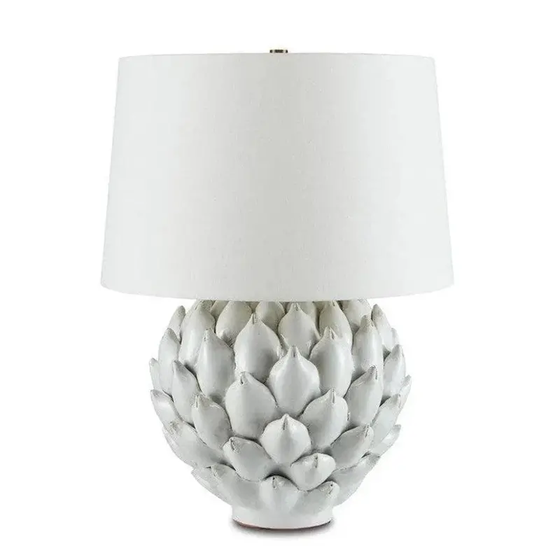 Antique White Cynara Table Lamp With Elegant Profile 1