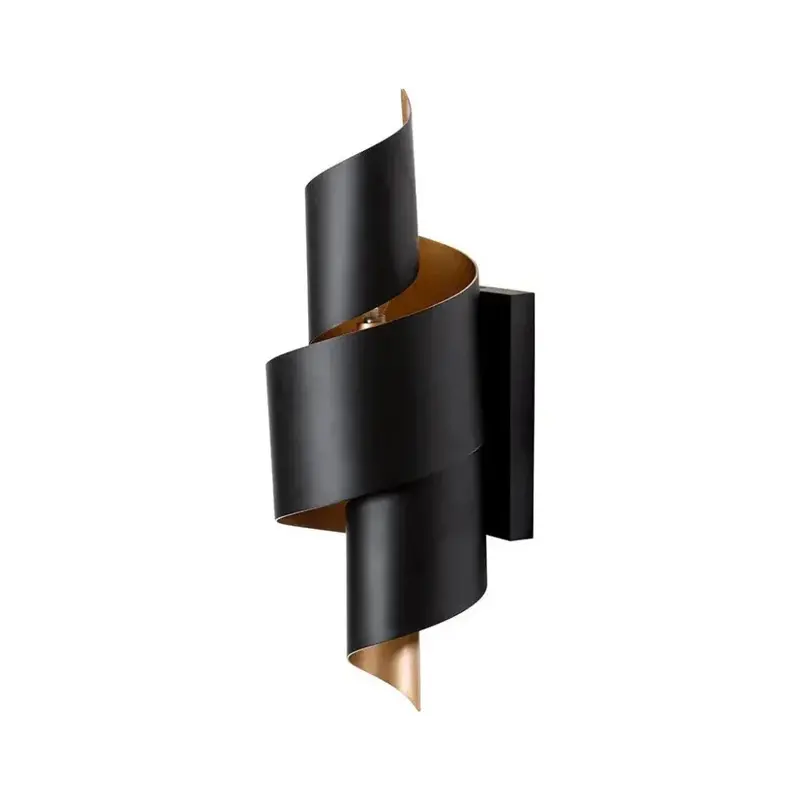 Aphelion Wall Sconce – Matte Black And Gold Finish 1