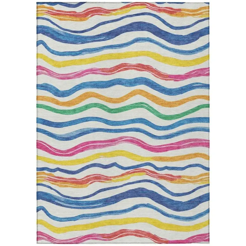 Arayndra Ivory Weather-Resistant Indoor/Outdoor Area Rug – Washable & Stain-Resistant 2