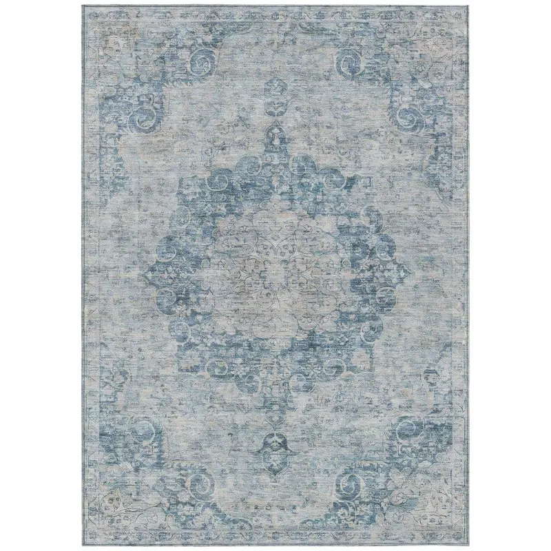 Arienne Blue Weather-Resistant Indoor/Outdoor Rug 2