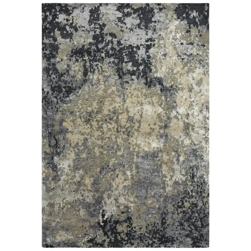 Arse Charcoal Abstract Living Room Area Rug 1